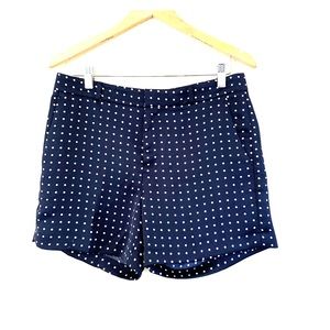 Banana Republic Navy Silk Polka Dot Shorts 6